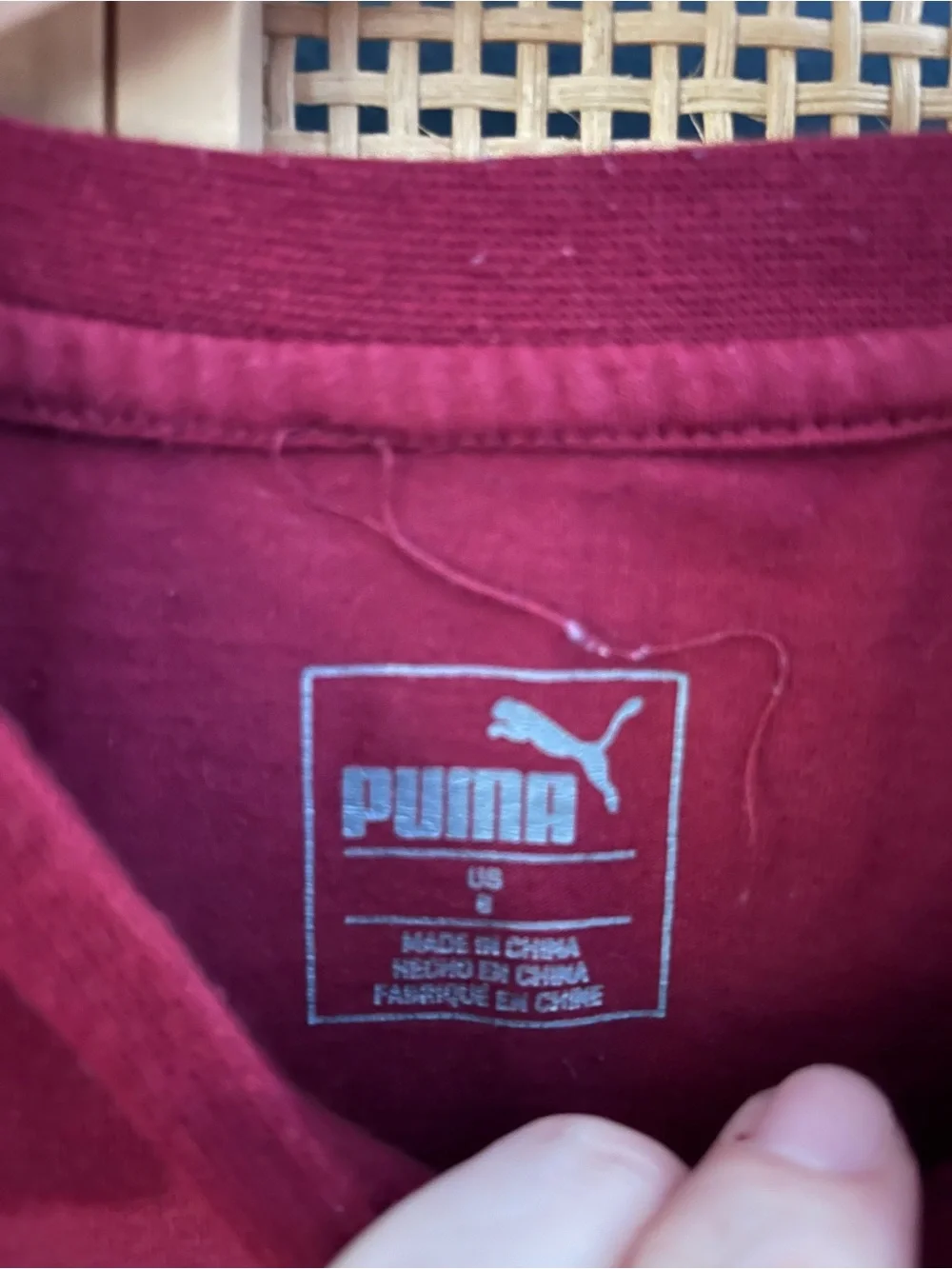 Puma Maroon Long-Sleeve Tee Boys 8